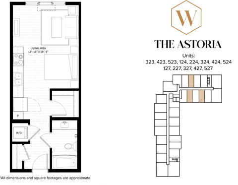 The Astoria Floor Plan at The Whitley, St. Paul, 55101